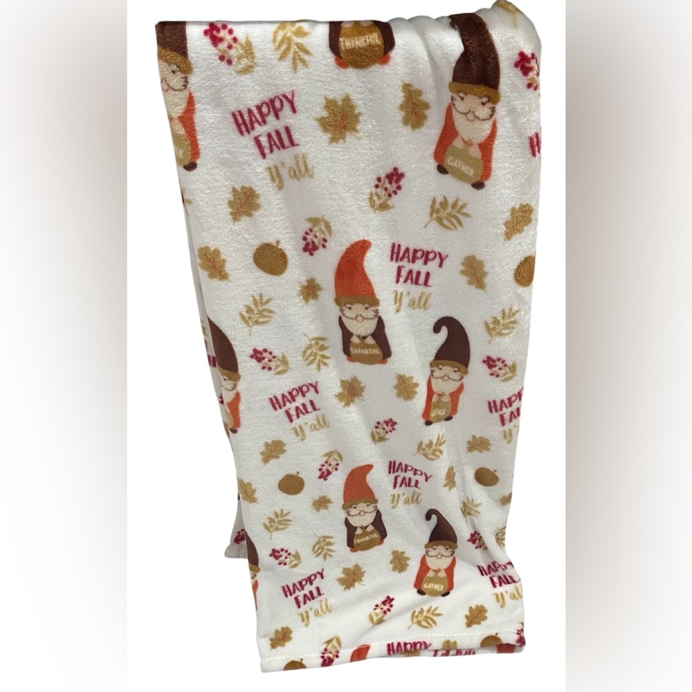 Happy Fall Y'all Gnome Blanket